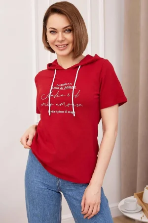 Футболка женская "Трейси К" лакоста (р-ры: 44-58) красный