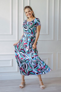 Платье женское "Шарм премиум" штапель (р-ры: 42-58) цветной