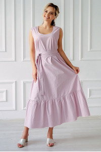 Платье женское "Есения" жатый хлопок (р-ры: 46-60) розовый