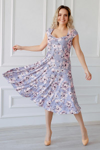 Платье женское "Даяна Экстра" вискоза (последний размер) сирень 46