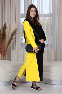 Платье женское П160 футер с лайкрой (р-ры: 46-60) желтый