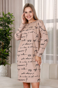 Платье женское П158 футер с лайкрой (р-ры: 44-60) бежевый