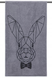 Полотенце махровое "Mister rabbit" серый