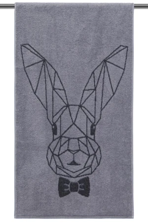 Полотенце махровое "Mister rabbit" серый