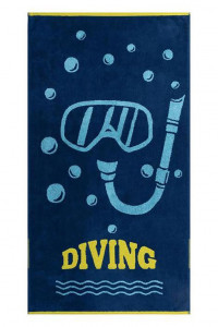 Полотенце махровое "Diving" синий