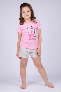 Пижама детская "Пандочки" кулирка (р-ры: 104-128) розовый