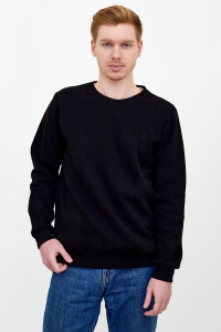 Толстовка мужская 8985 футер 2-х нитка (р-ры: 46-62) черный