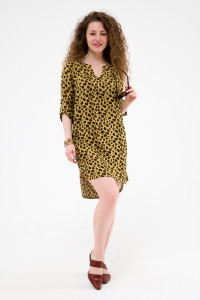 Платье-туника женское ODIS-П424ОЛ плательная ткань (р-ры: 44-56) оливковый