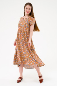 Платье женское ODIS-П439Г плательная ткань (р-ры: 44-54) горчица