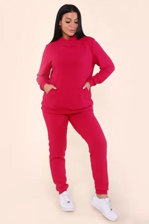 Костюм двойка женский "Jeans" 595 жаккард (р-ры: 48-58) фуксия