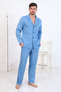 Пижама мужская 9194а кулирка (р-ры: 46-60) голубой