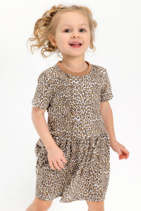 Платье детское "Тильда" трикотаж (р-ры: 92-134) коричневый