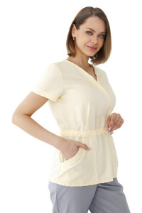 Блуза медицинская женская "Ангелина" панацея (р-ры: 40-58) бежевый
