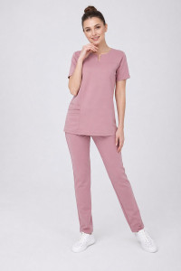 Костюм медицинский женский "Миндаль" М-02-14-ФУТ футер (р-ры: 40-58) перламутровый