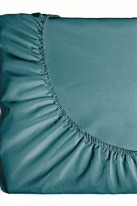 Простыня на резинке перкаль "Темно-бирюзовый" 815