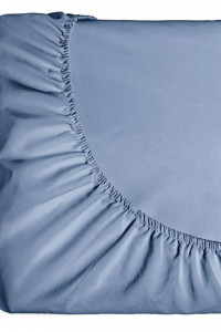 Простыня на резинке перкаль "Деним" 710