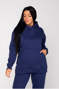 Толстовка женская ФТ-16 "Рокси" футер 3-х нитка с начёсом (последний размер) парламент 46,50