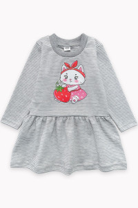 Платье для новорожденных "Грейс" 10037 интерлок (р-ры: 86-98) серый