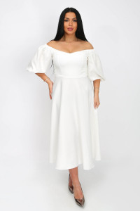 Платье женское №22251 барби (р-ры: 42-50) молочный