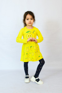 Платье детское №83009 кулирка (р-ры: 28-36) желтый