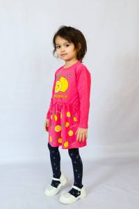 Платье детское №83009 кулирка (р-ры: 28-36) темно-розовый