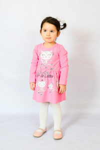 Платье детское №83008 кулирка (р-ры: 28-36) светло-розовый