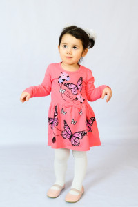 Платье детское №83006 кулирка (р-ры: 28-36) темно-розовый