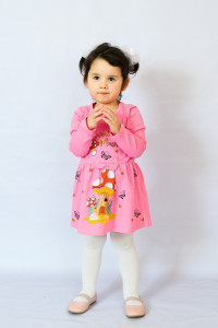 Платье детское №83004 кулирка (р-ры: 28-36) светло-розовый