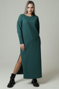 Платье женское П169 футер с лайкрой (р-ры: 44-60) зеленый