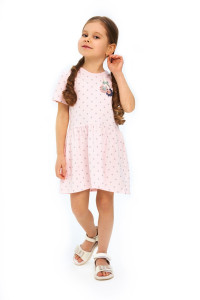 Платье детское "Горошинка" трикотаж (р-ры: 92-134) розовый