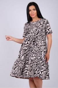 Платье женское "Касадея зебра" кулирка (р-ры: 44-54) черный