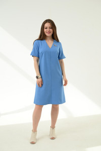 Платье женское ODIS-П457ГО лен (р-ры: 46-54) голубой