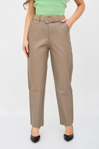 Джоггеры женские К 9171 экокожа (последний размер) коричневый 56