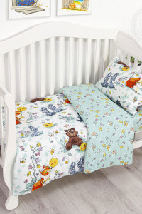 Ясельное постельное белье из бязи "Колобок"