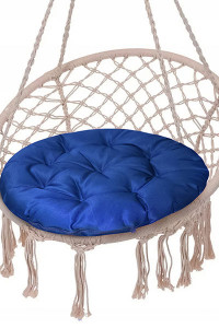 Подушка декоративная круглая для кресла файбер "Грета" василек