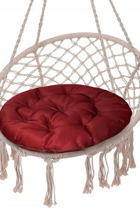 Подушка декоративная круглая для кресла файбер "Грета" красный
