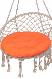 Подушка декоративная круглая для кресла файбер "Грета" оранжевый