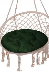 Подушка декоративная круглая для кресла файбер "Грета" темно-зеленый