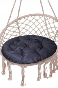 Подушка декоративная круглая для кресла файбер "Грета" темно-серый