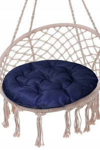 Подушка декоративная круглая для кресла файбер "Грета" темно-синий