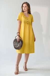 Платье женское 2094-К "Июль" кулирка (р-ры: 46-56) желтый