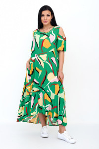 Платье женское "Манго З" трикотаж (р-ры: 50-60) зеленый