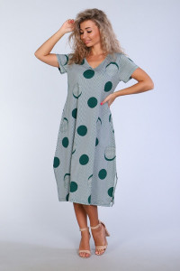 Платье женское Р-4493 "Арлет" кулирка (р-ры: 48-58) зеленый