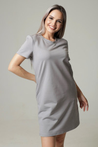 Платье женское П165 футер с лайкрой (р-ры: 44-60) светло-серый