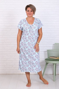 Сорочка женская "Натали-Г" кулирка (последний размер) голубой 50