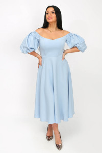Платье женское №22251 барби (последний размер) голубой 48