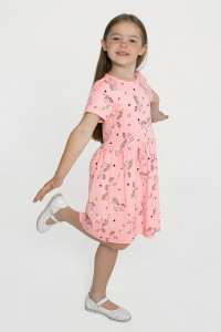 Платье детское "Делла" 30312 интерлок (р-ры: 104-122) персиковый