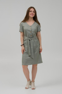 Платье женское ODIS-П463ОЛ трикотаж (р-ры: 46-52) оливковый