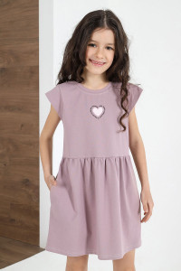 Платье детское "Сьюзи-2" кулирка с лайкрой пенье (р-ры: 110-146) сливовый