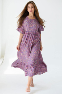 Платье женское "Любава" штапель (р-ры: 46-64) розовый